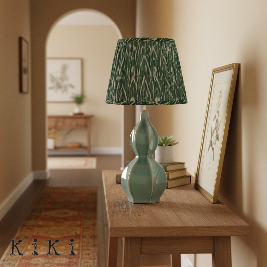 Thalune Coastal Modern Table Lamp with Textured Ceramic Design for Living Spaces K2170