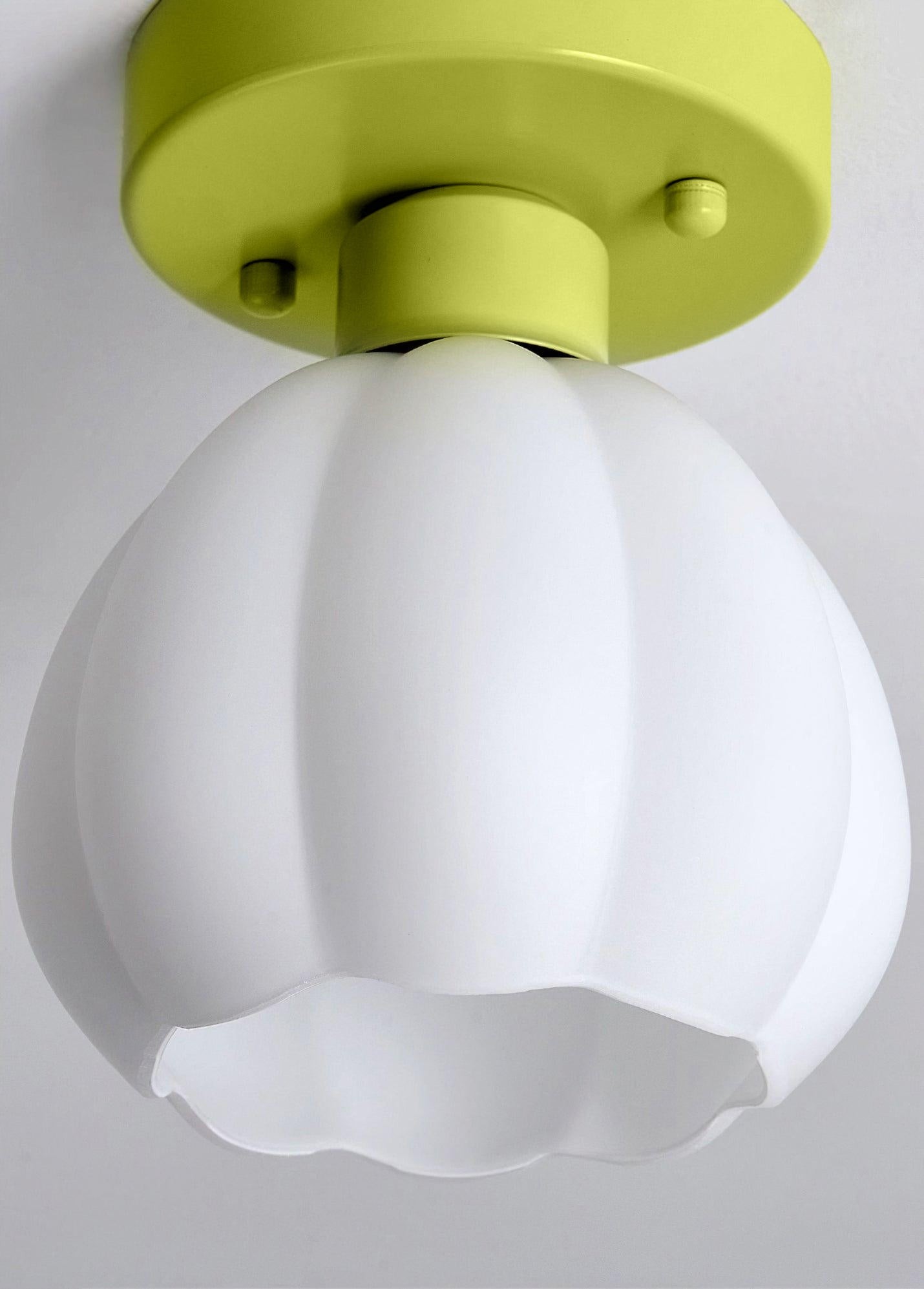 Flower Shaded Semi Flushmount Light K390