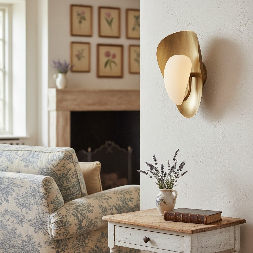 Shella Artistic Wall Lamp - Petal-Like Shade Design for Bedroom or Hallway K1651