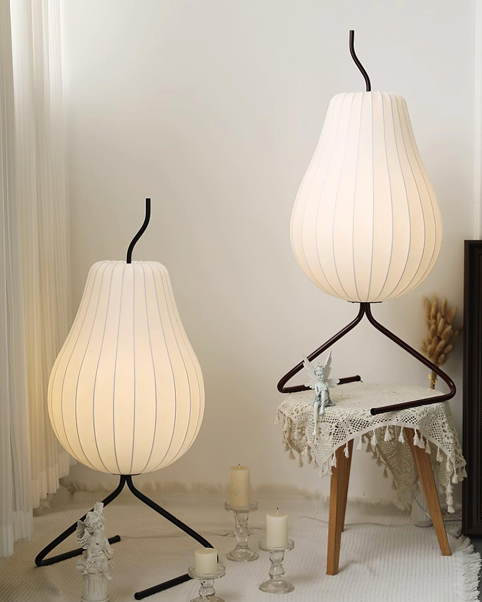 Pear-shaped Shite Floor Lamp Suitable For Living Room K581