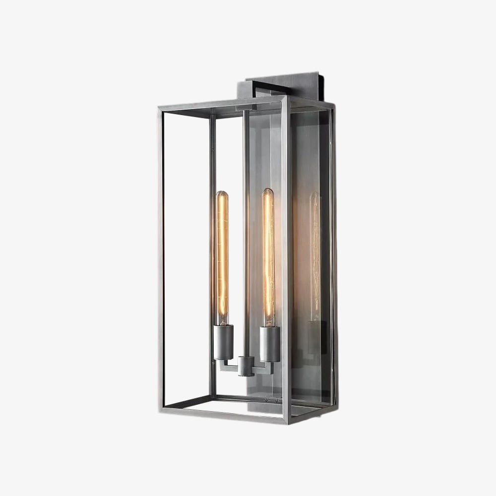 Classic Beckman Vintage Wall Sconce - Steel & Glass Linear Design K1589