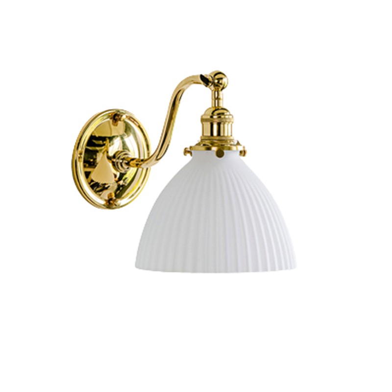 Retro Brass Glass Wall Lamp