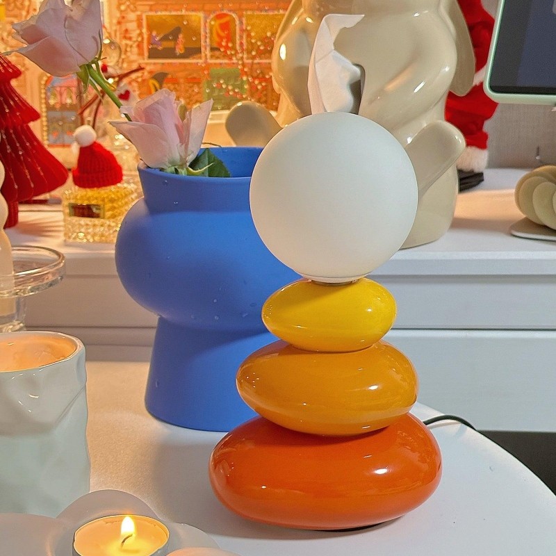 Creative Stacked Stone Ceramic Table Light K156