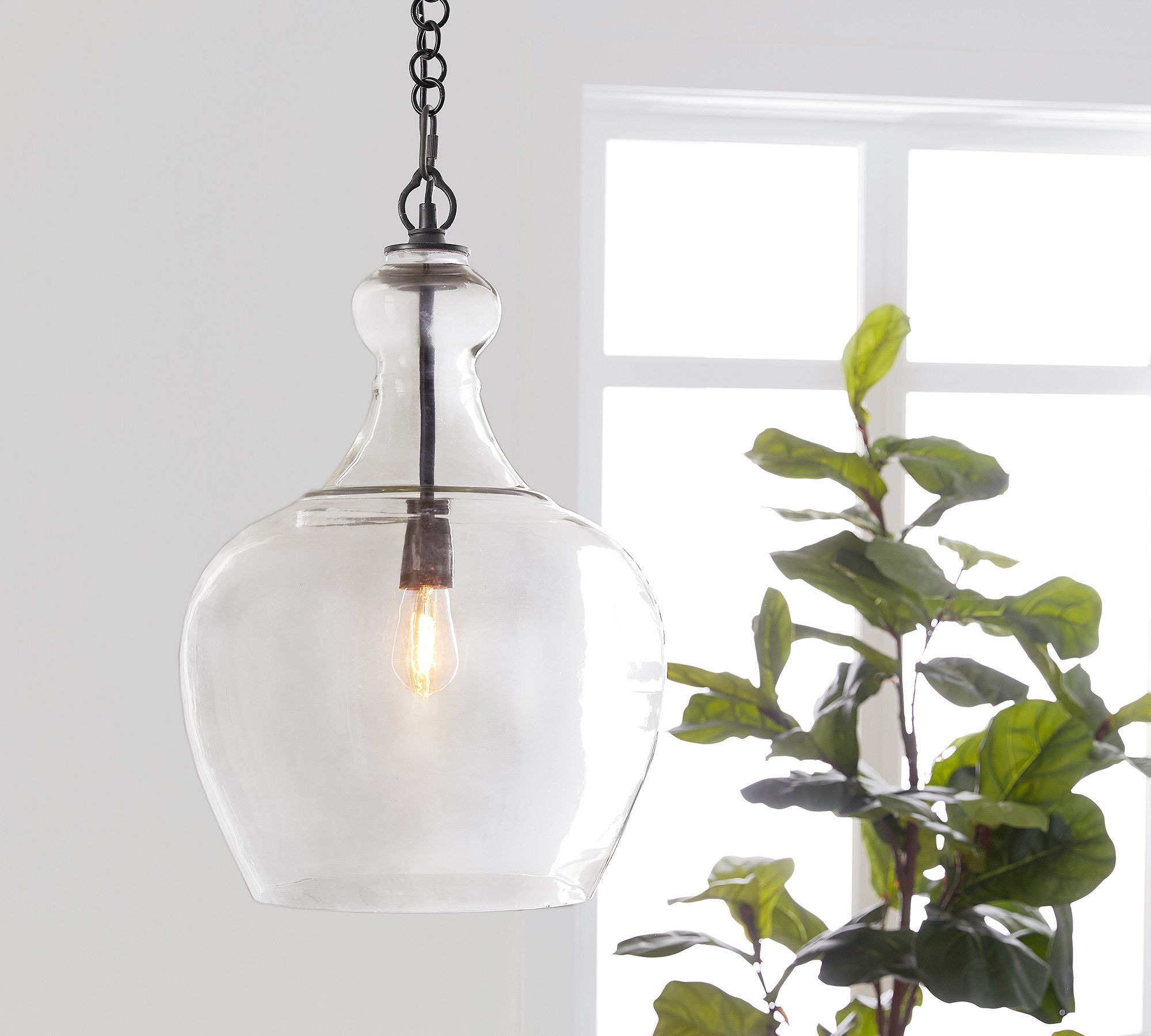 Lawson Glass Pendant Light - Recycled & Milk Glass with Bronze Accent K1342