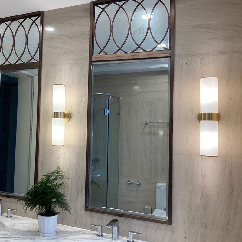 Modern Double Head Metal Brass Stone Vanity Wall Lamp K314