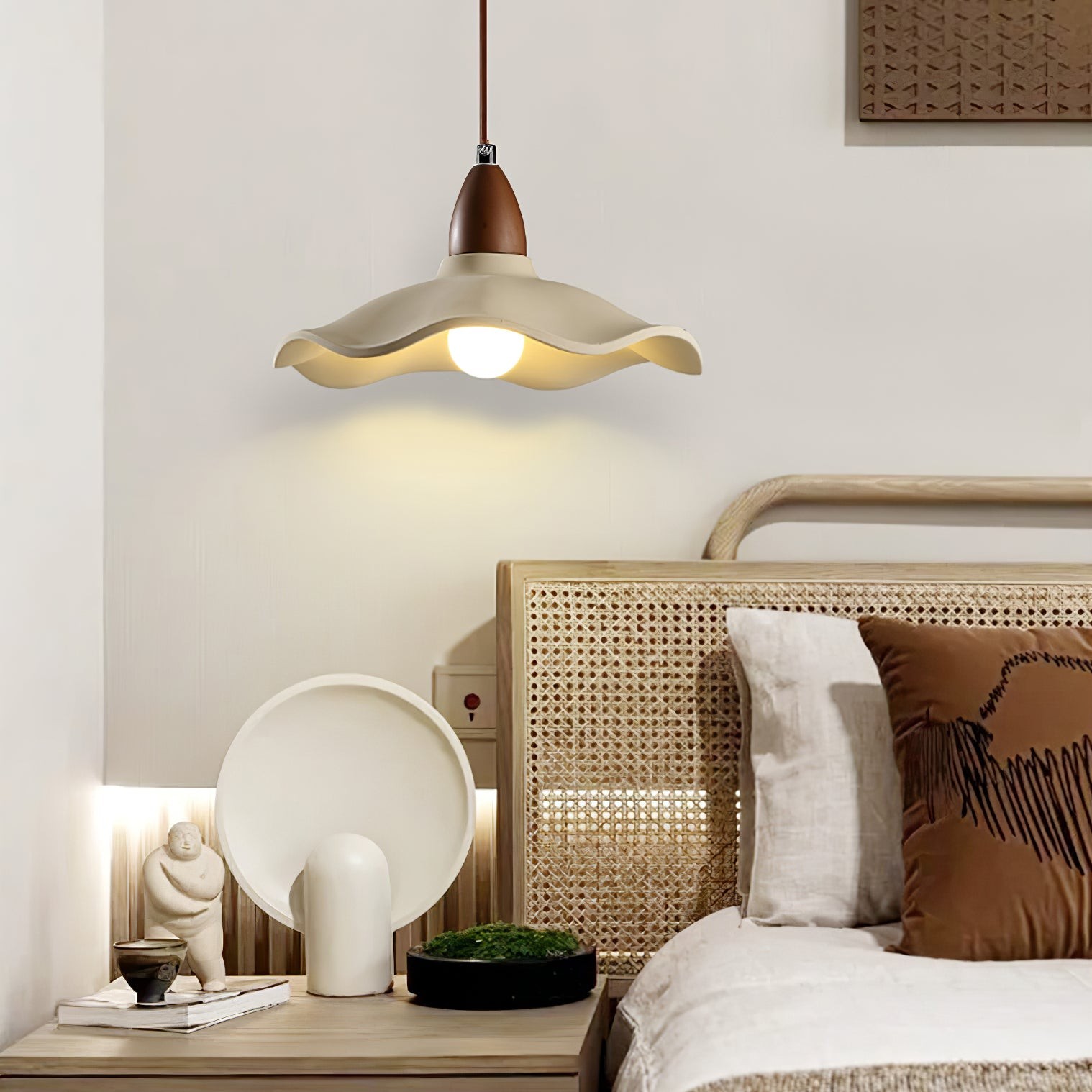 Japanese Wabi-Sabi Style Cement Wave Pendant Lamp K309