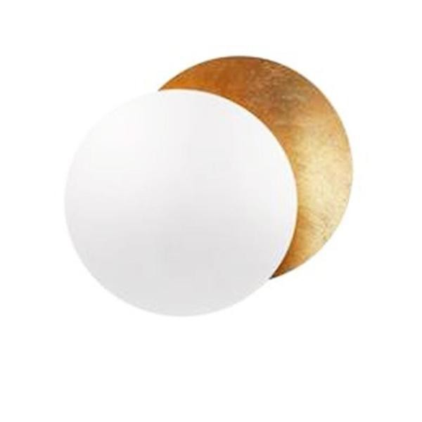 Elegant Round Lederam Wall Lamp - Modern Metallic Wall Light for Living Room