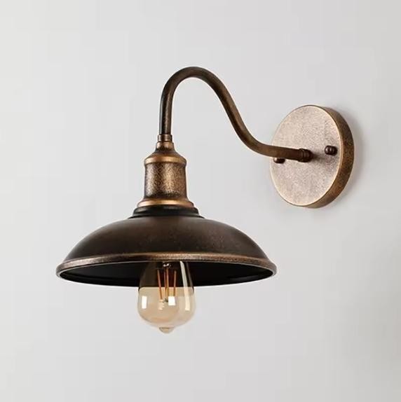 Retro Industrial Bowl Shaped Outdoor Waterproof Wall Light K817