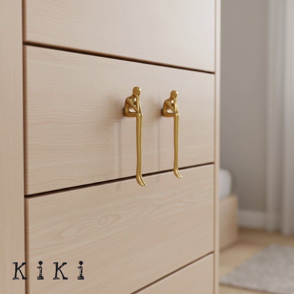 Verlitho Retro Cabinet Handle - Nordic Furniture Pull For Wardrobes and Drawers K2365