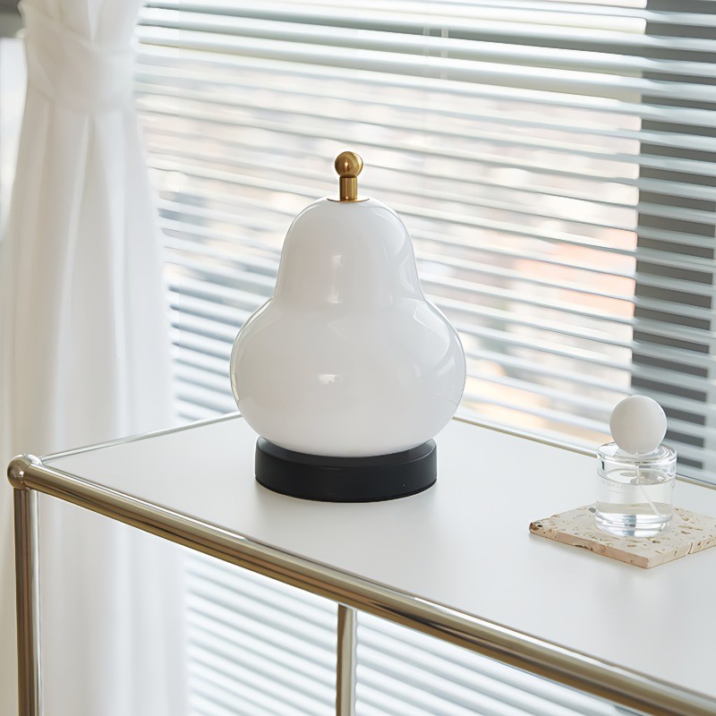 Pear Touch Glass Table Lamp For Bedroom