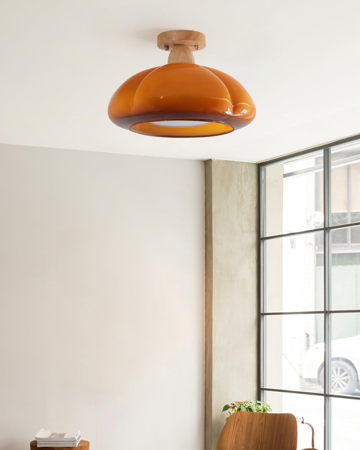 Pumpkin Glass Ceiling Light For Kitchen K320