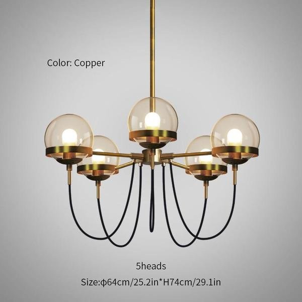 Glass ball chandelier