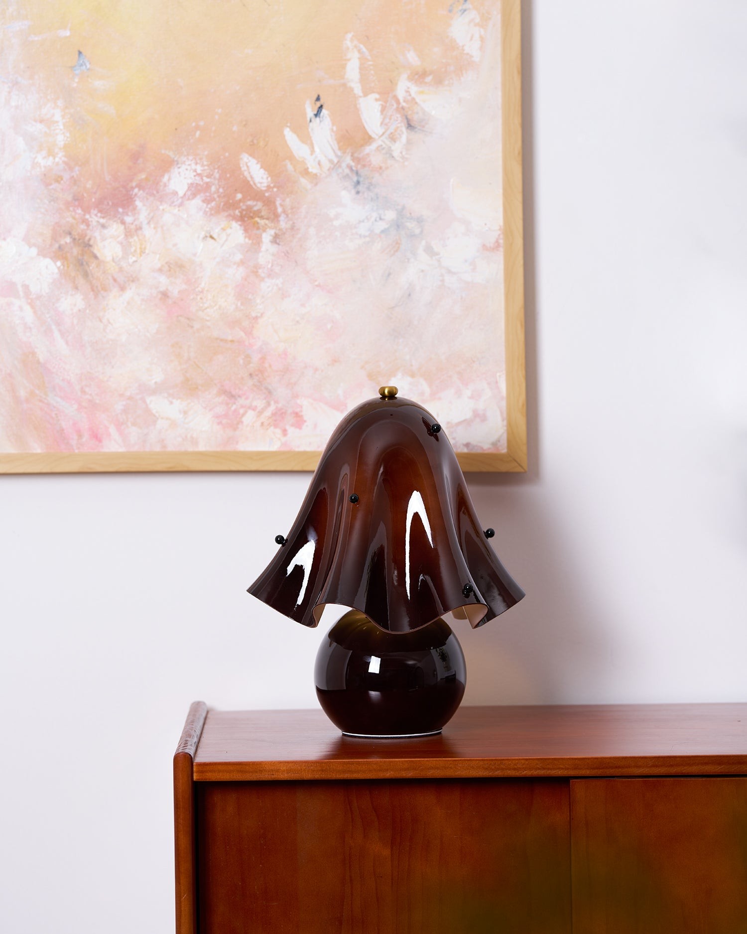 Bellina Bell Flower Table Lamp – Sculptural Glass Vera Style For Side Table Lamp K1135