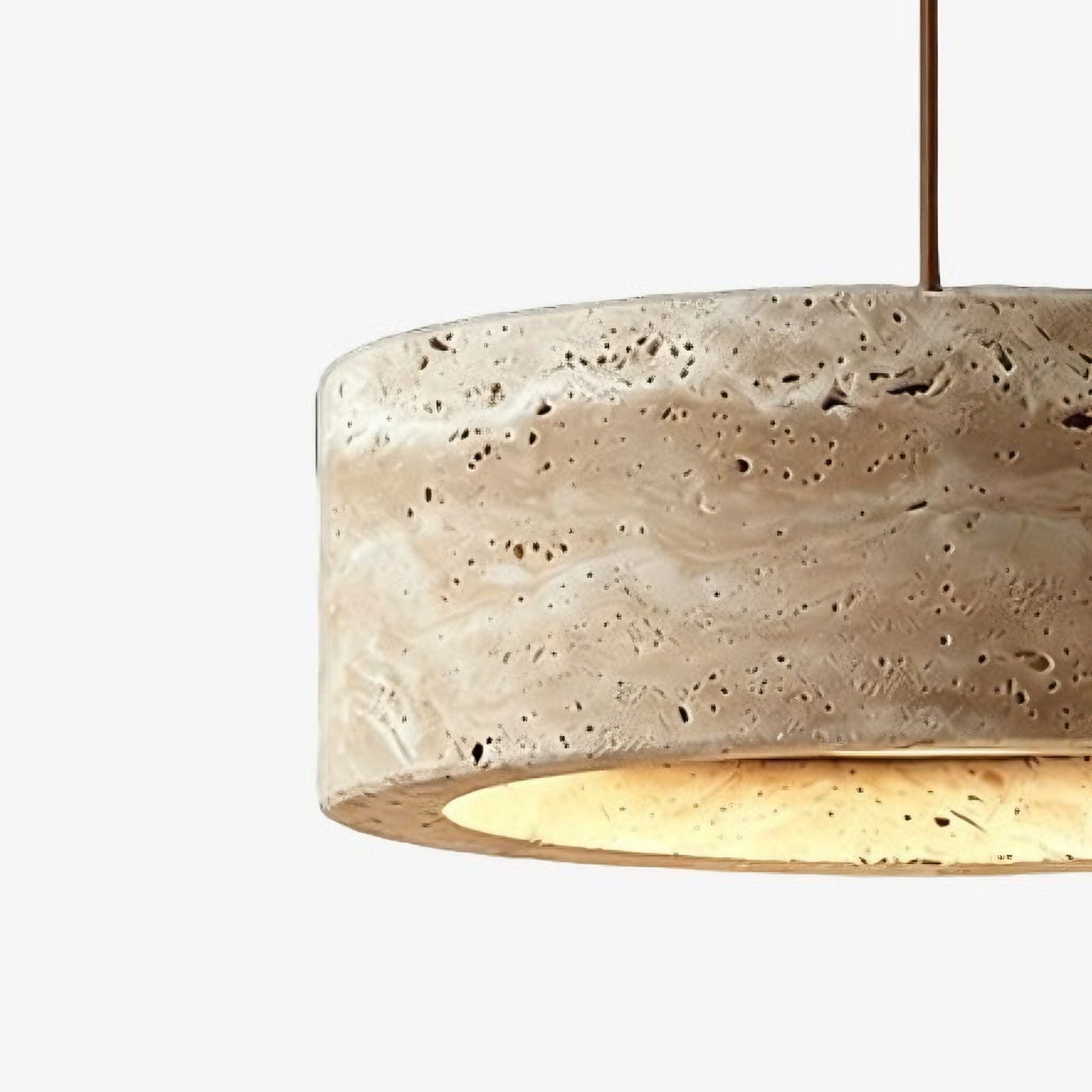 Kairis Travertine Natural Stone Pendant Light - Vintage Style Lighting for Dining and Living Spaces K2136