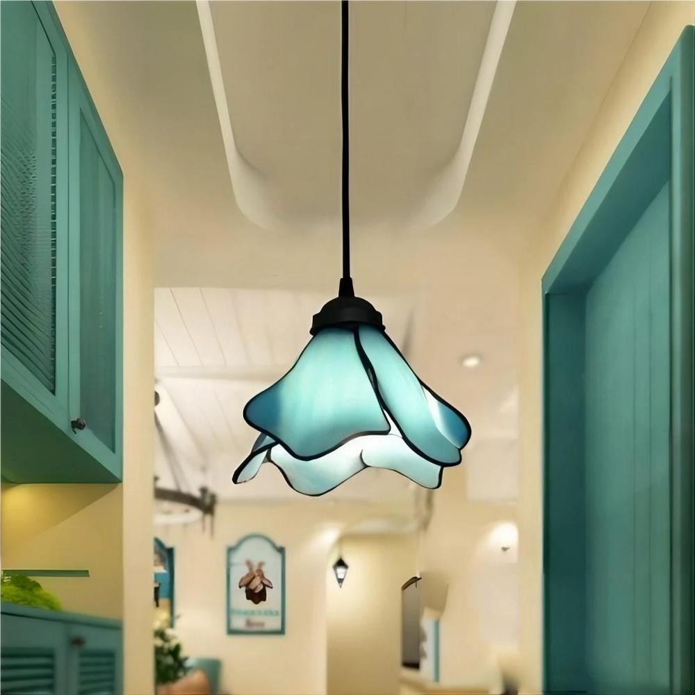 Vintage Versatile Flower Glass Pendant Light K31