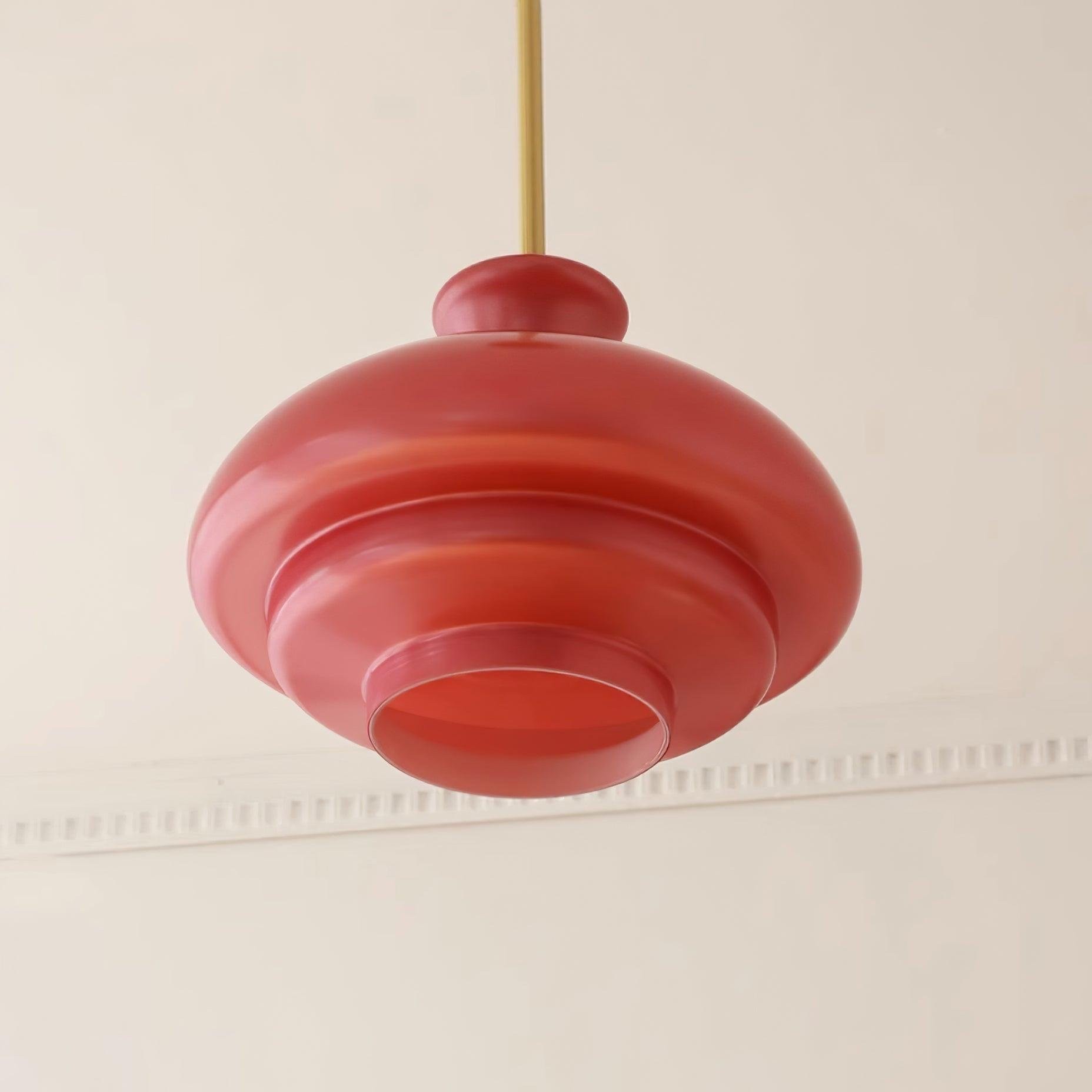 HaloVita Elegant Glass Pendant Fixture with Metal Details for Stylish Homes K2152