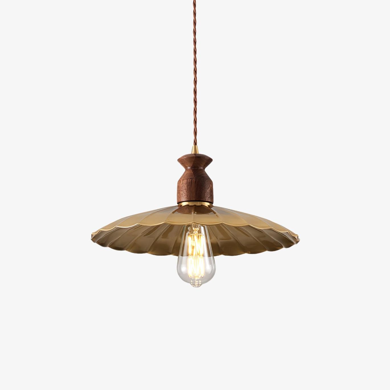 Round Brass Metal Badge Gold Pendant Lamp K272