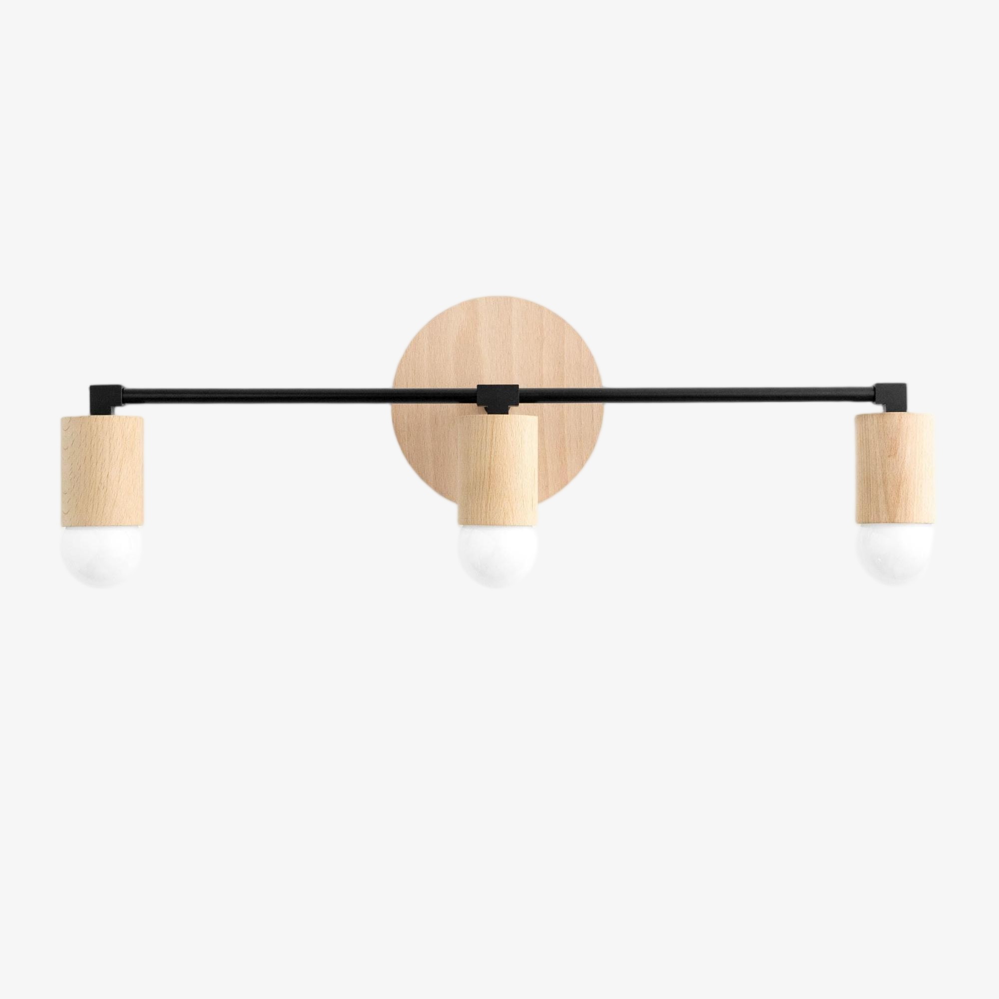 Mobilux Line Wood and Vanity Light - Bohemian Bathroom Lighting Fixture K1490