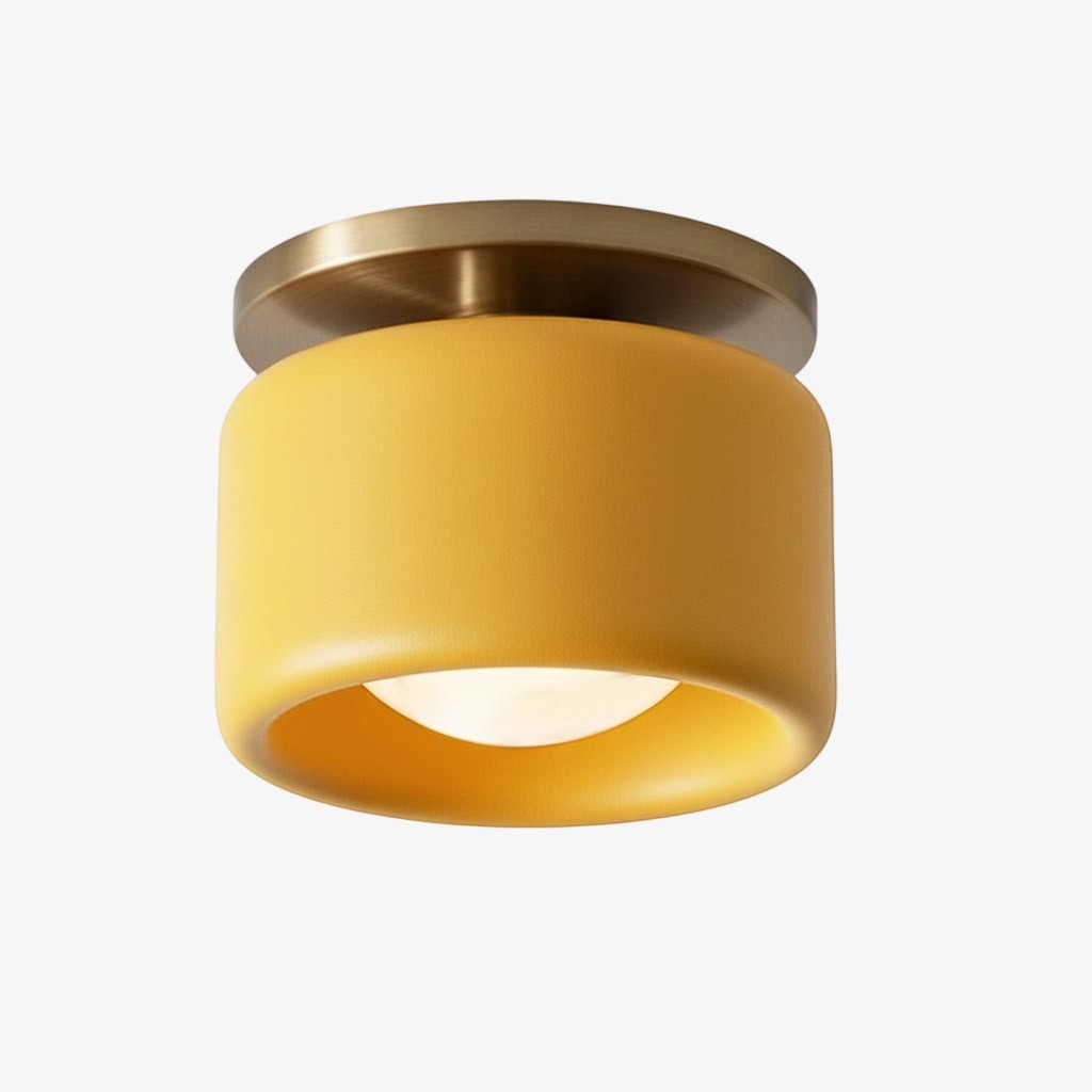 Cerova Modern Porcelain Flush Mount Ceiling Light– Elegant Ivory Shade K1373