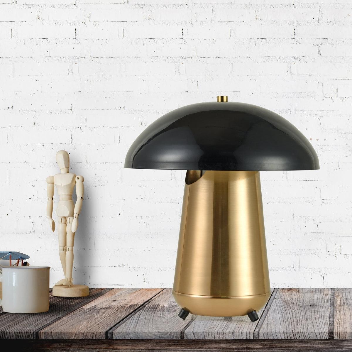 Metal Covered Mushroom Hollow Table Lamp K555