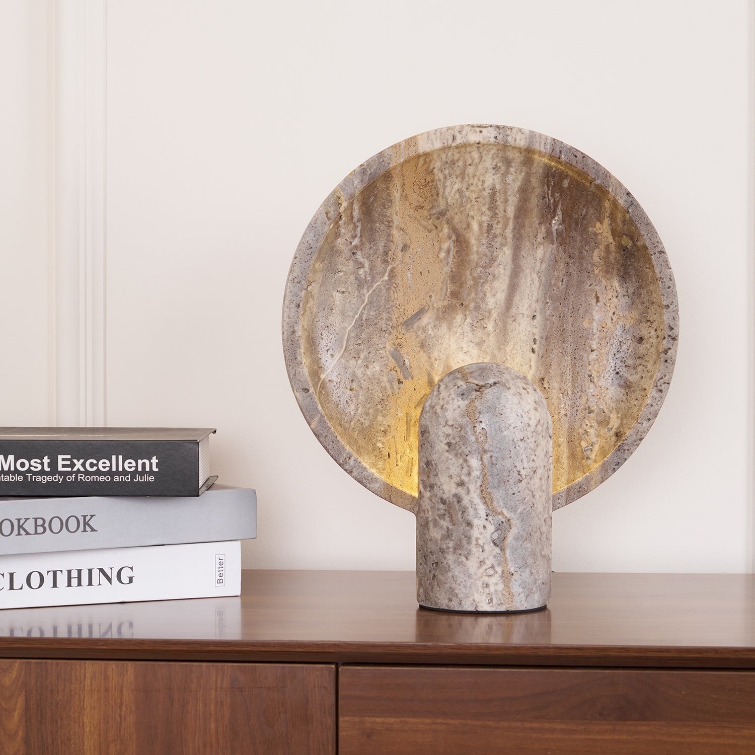 Wabi-sabi Style Eclipse Stone Table Lamp K831
