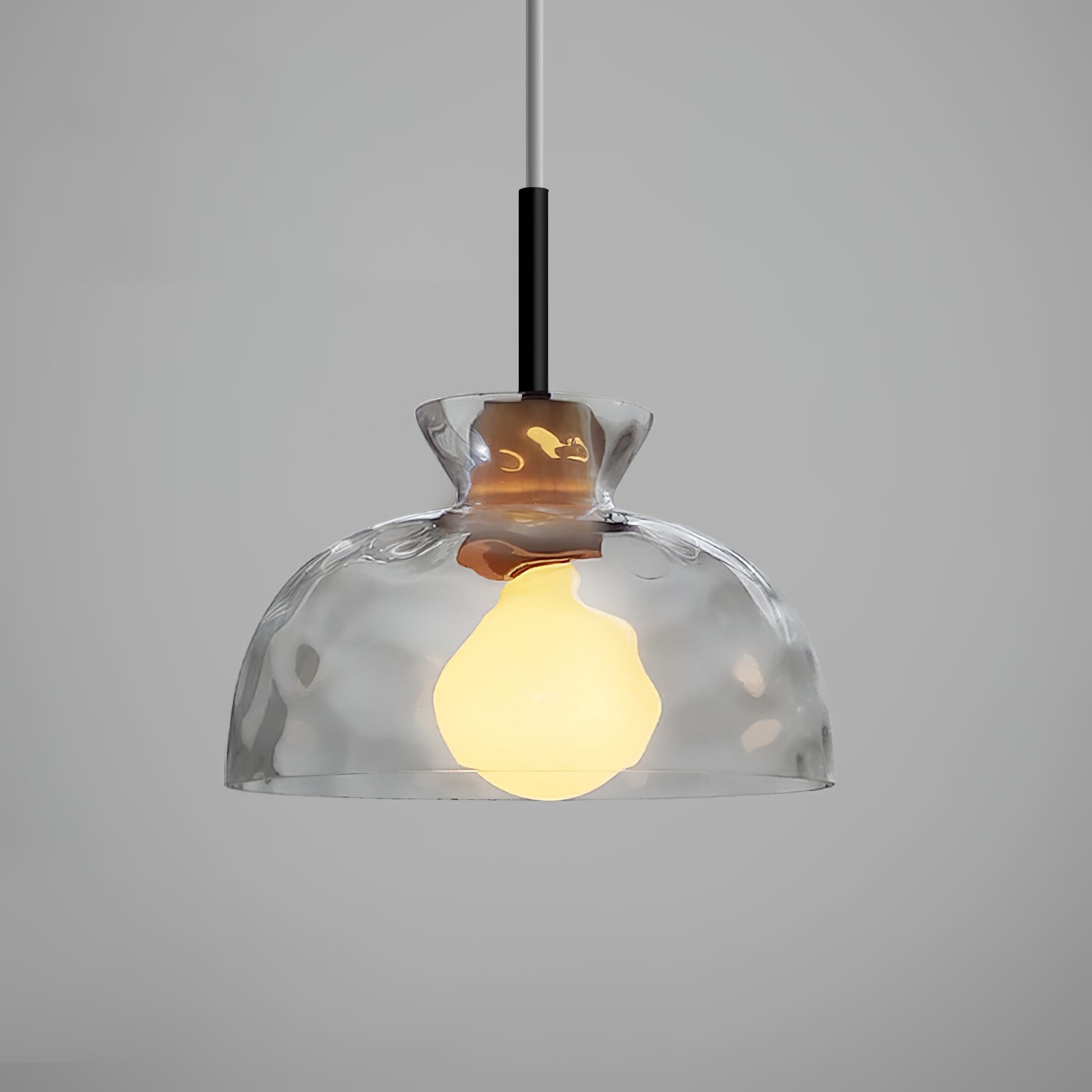 Wavy Glass Pendant Light - Ripple Glass Pendant Light for Dining Room K610