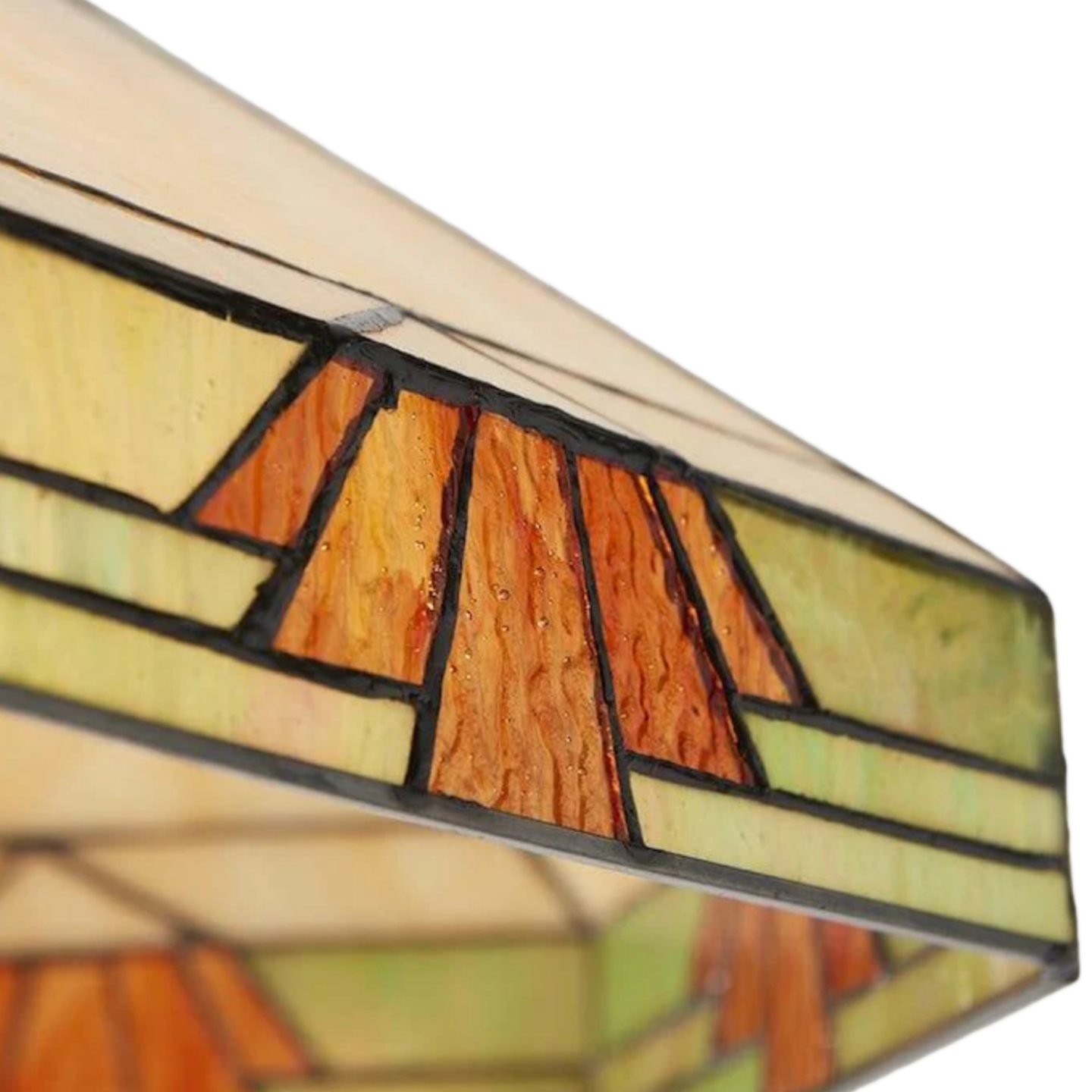 TF Nevada Vintage Stained Glass Pendant - Handcrafted Art Glass Lighting for Dining Areas K1939