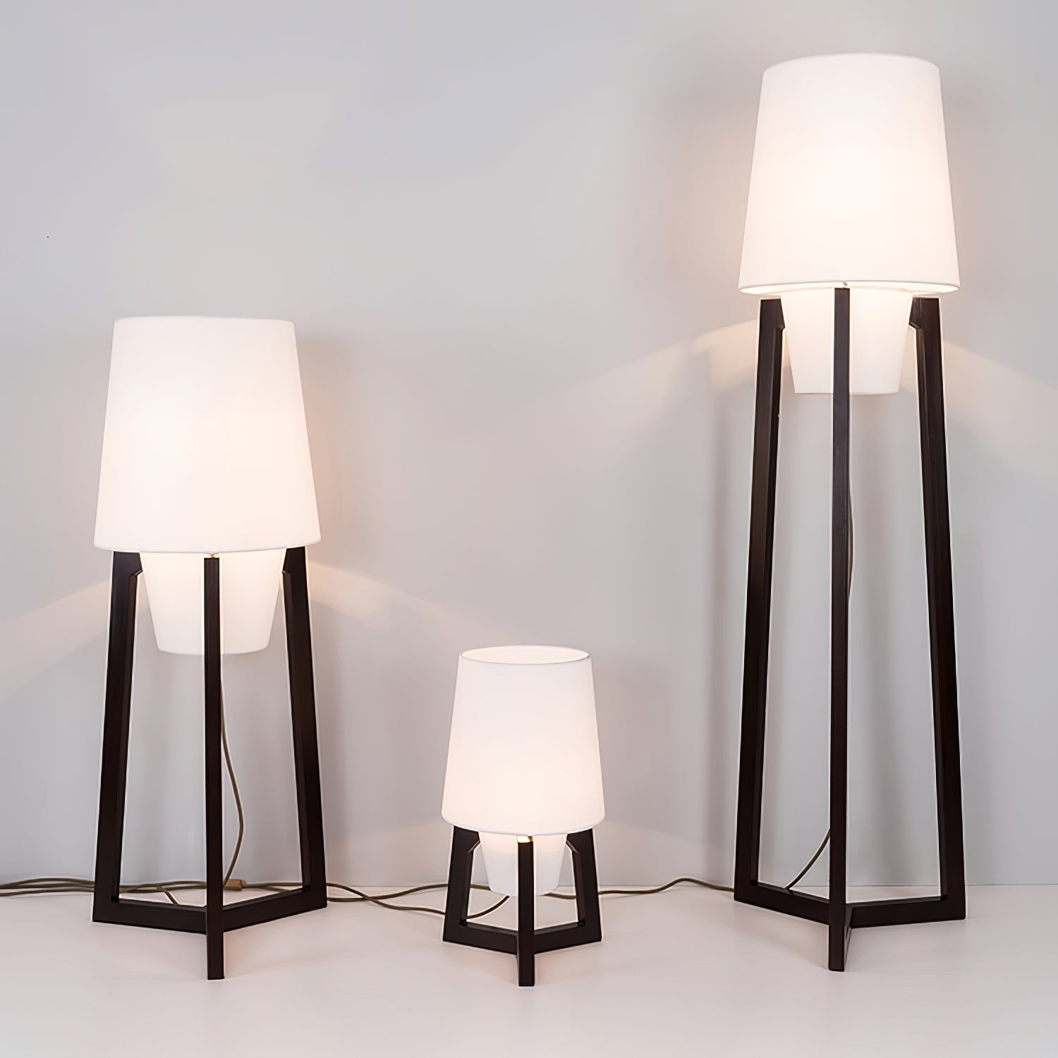 Modern Simple Chinese Style Solid Wood Floor Lamp K443