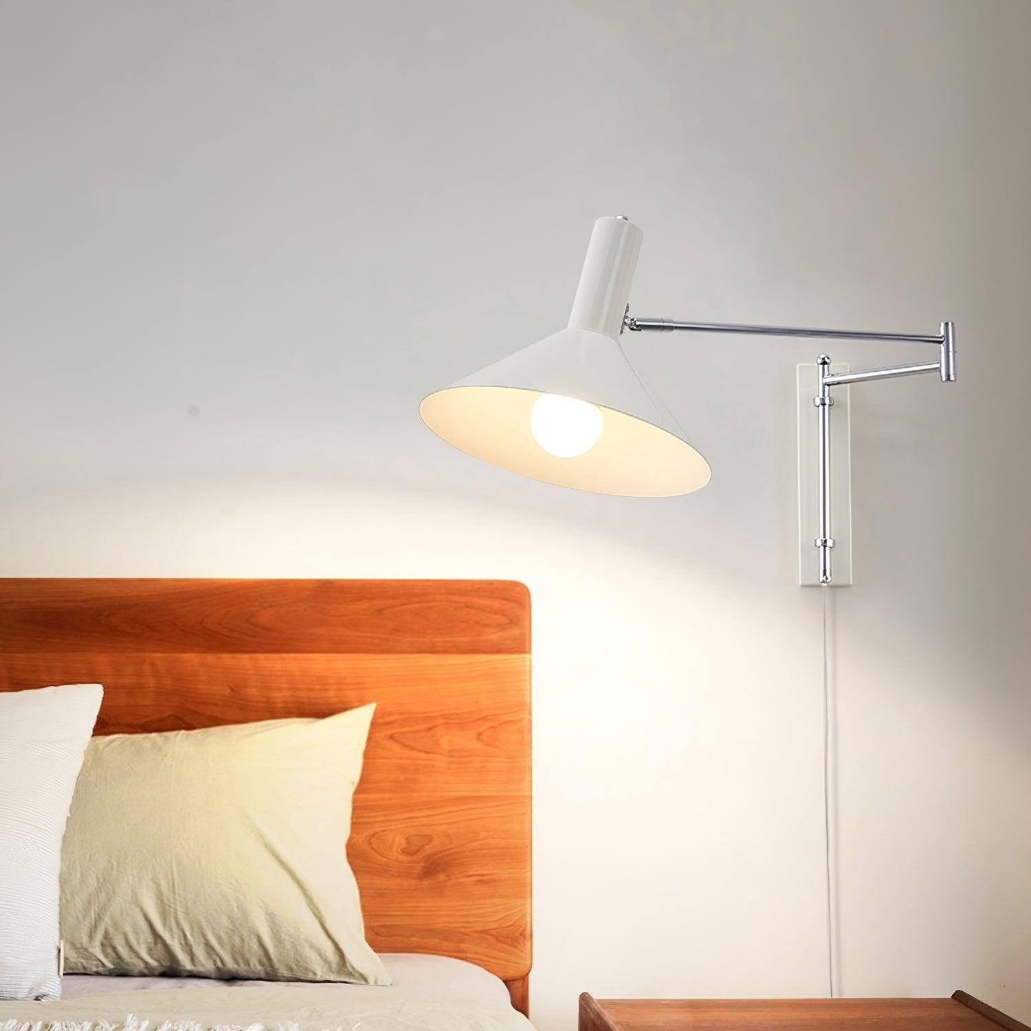 Classic Modern Swing Arm Adjustable Bedside Reading Wall Lamp K580