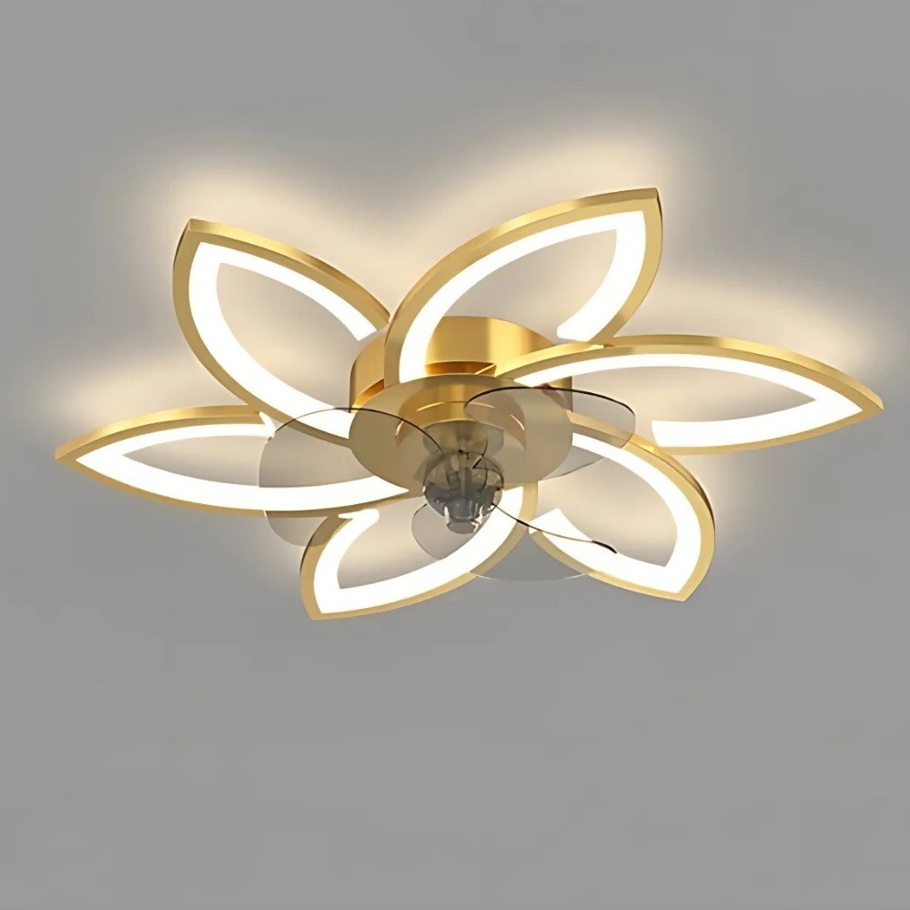 Art Decor Flower Quiet LED Ceiling Fan Light K1104