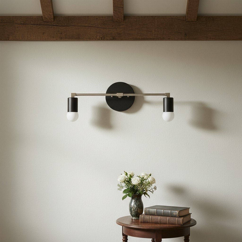 Mobilux Line industrial Bathroom Vanity Light - Minimalist Wall Sconce - Elegant Fixture K1473