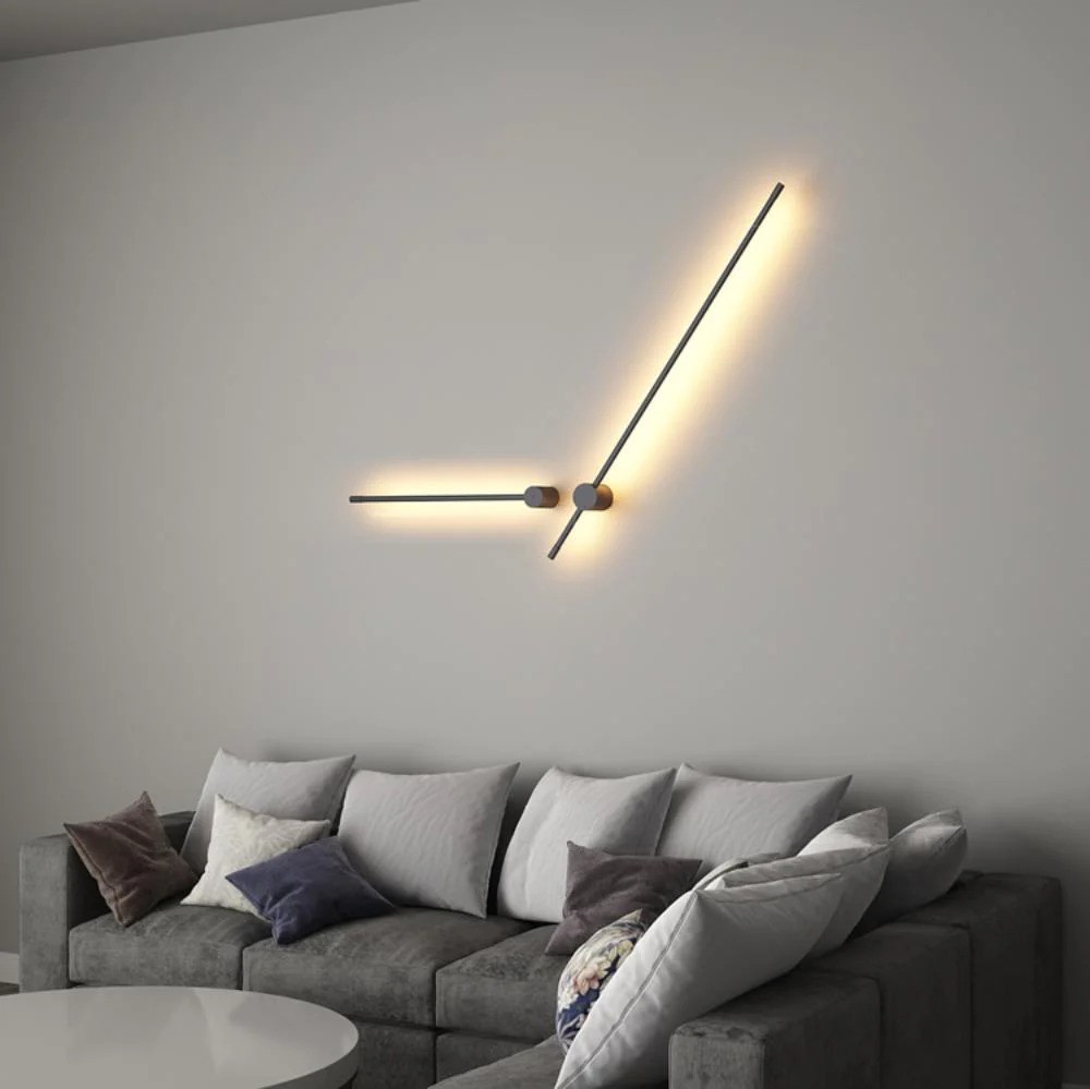 Nordic Architectural Style Linear LED Wall Lamp - Minimalist Light for Entryway or Living Room
