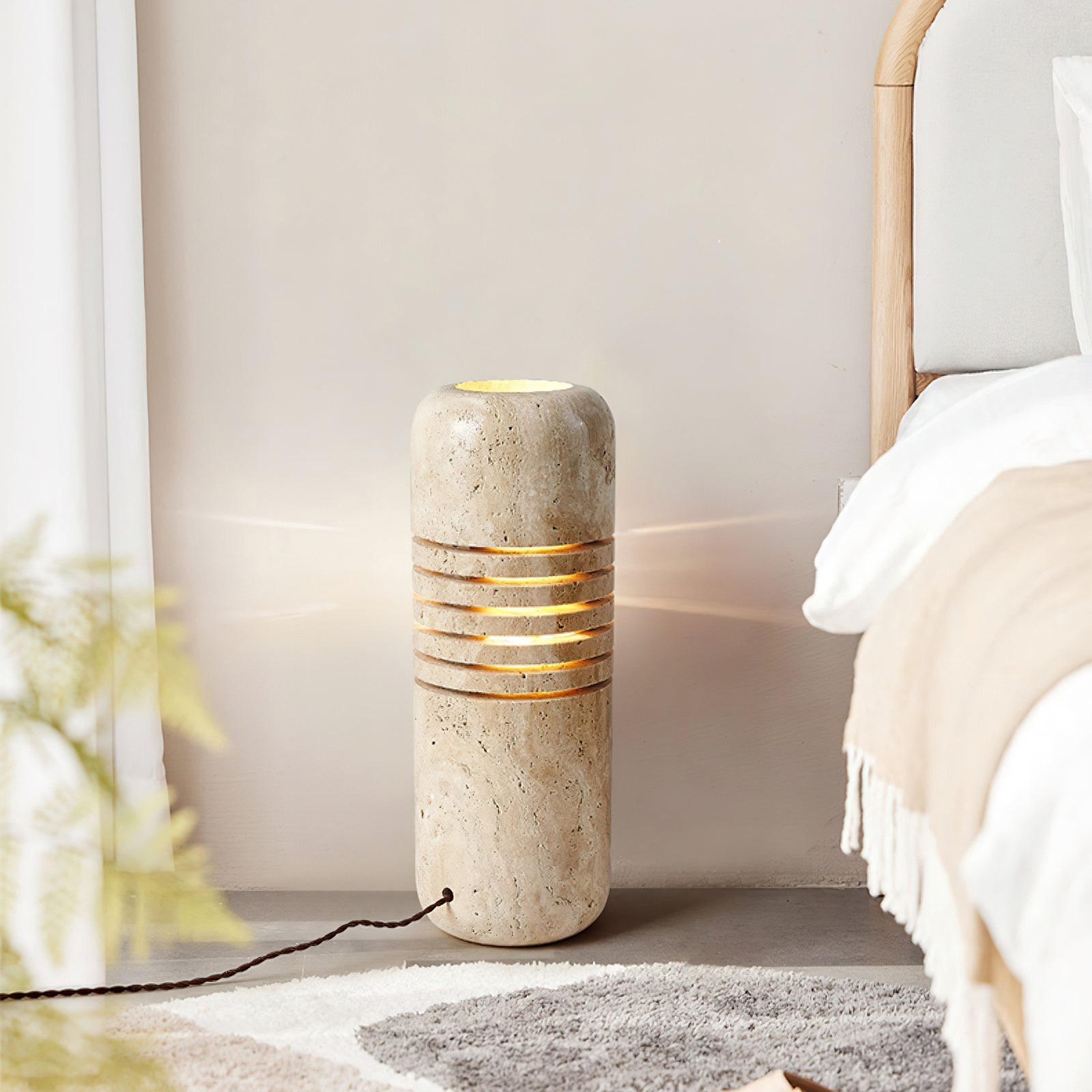 Antique Creative Yellow Travertine Floor Lamp K820