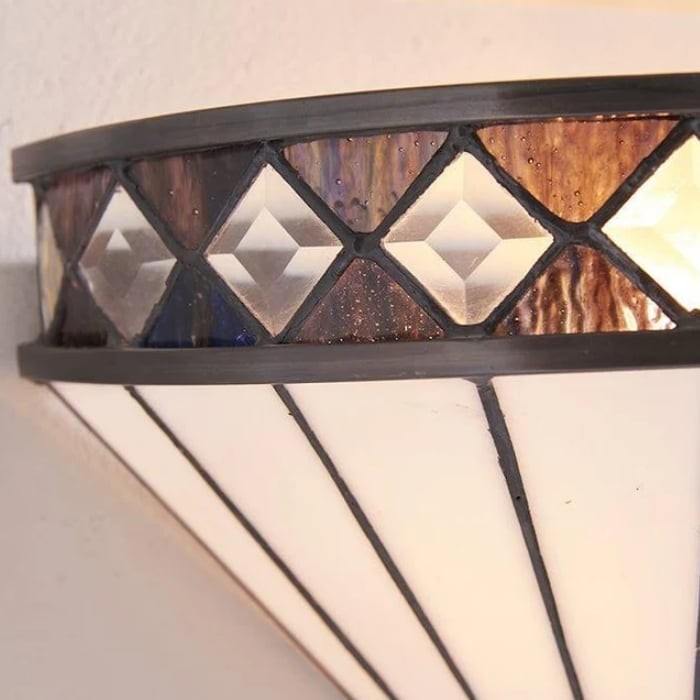 TiffStar Wall Lamp - Vintage Stained Glass for Hallways and Bedrooms K1797
