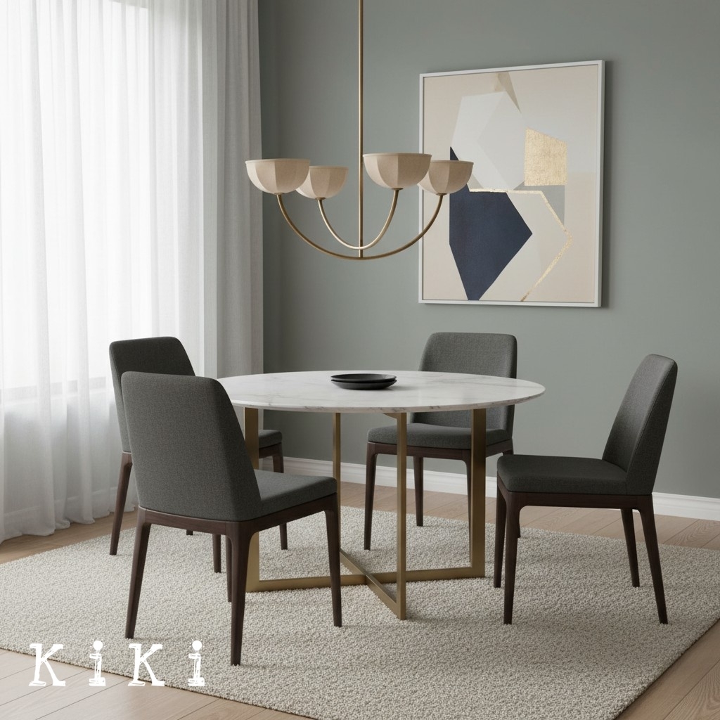 Loomis Minimalist Fabric Chandelier - Soft Ambient Lighting for Kitchen Island K2355