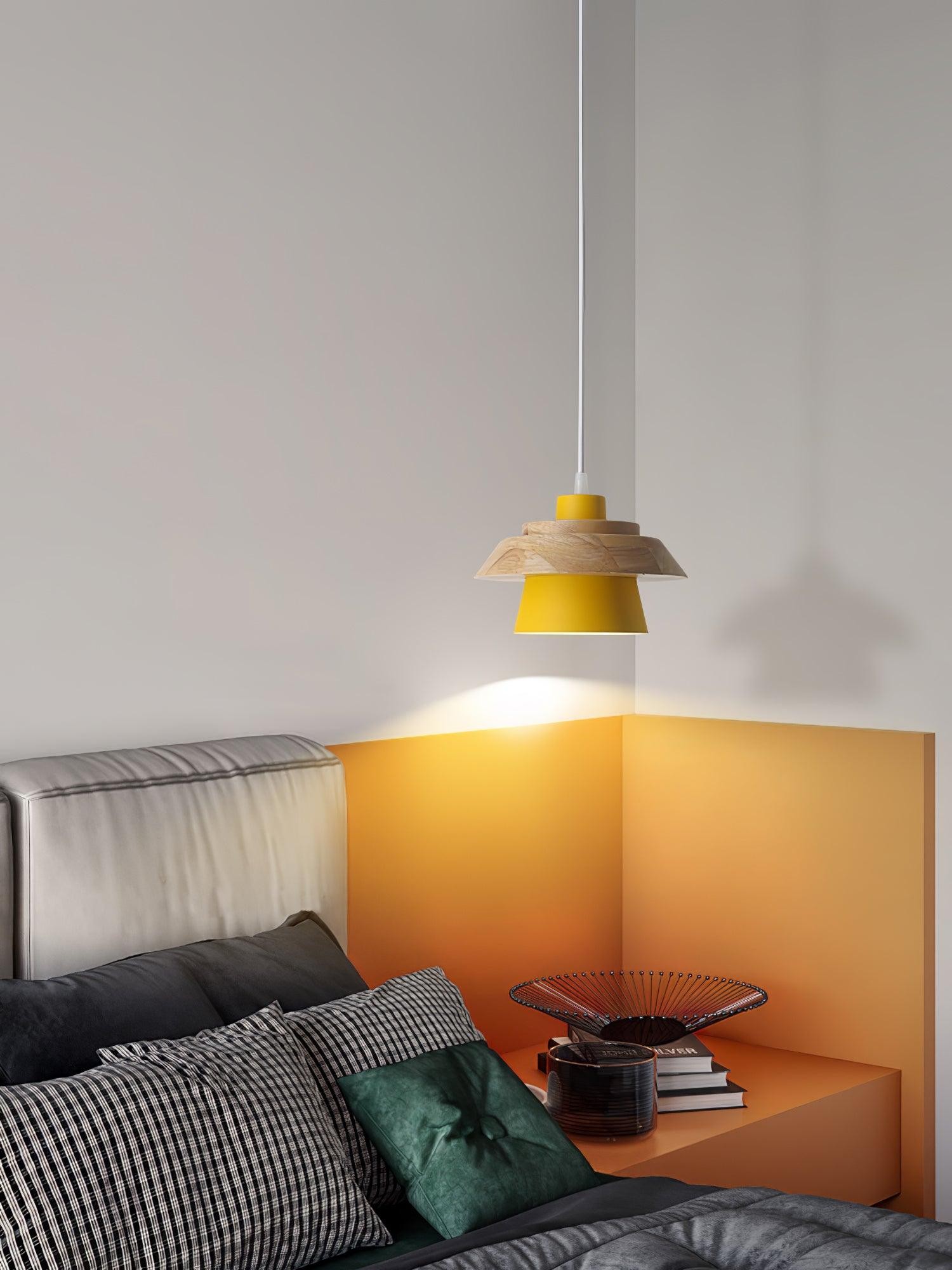 Stone Wood Pendant Lamp K677
