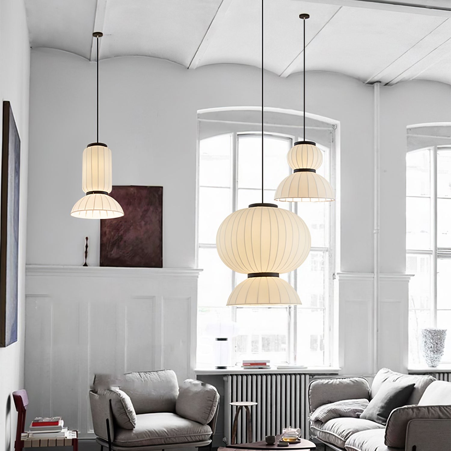 Mulberry Silk Lantern Pendant Light K532