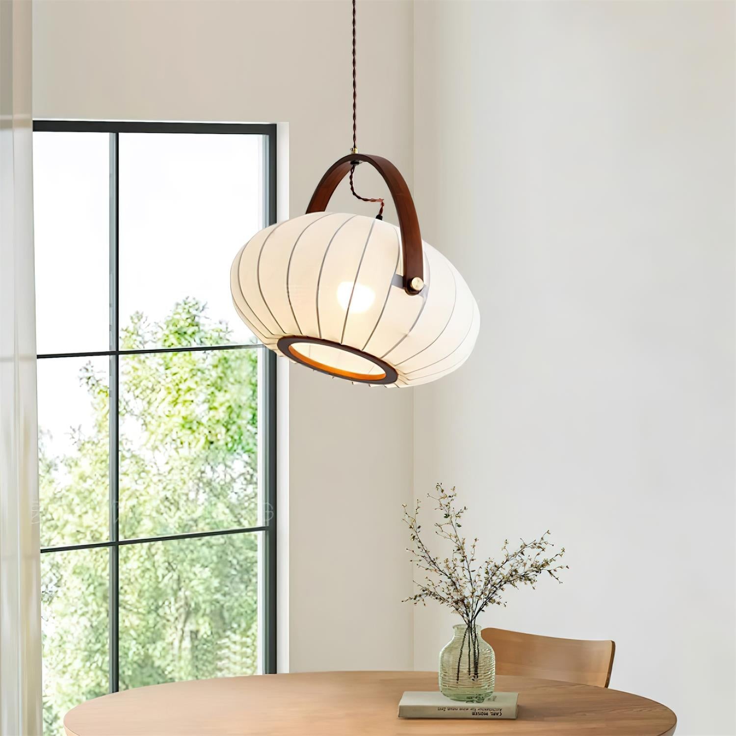 Vintage Lantern Wooden Decoration Pendant Lamp K235