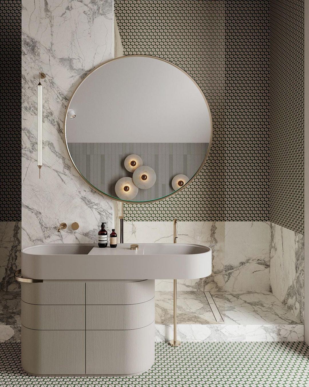 Creative Marble Round Wall Lamp K498