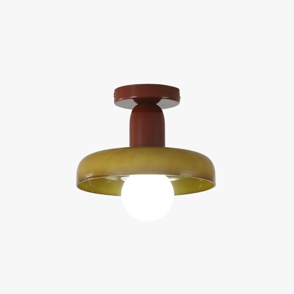 Bauhaus Round Glass Flush Disc Ball Ceiling Light K929