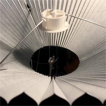 Retractable Pleated Pendant Light - Retro Paper Pendant Lamp for Dining Room K798