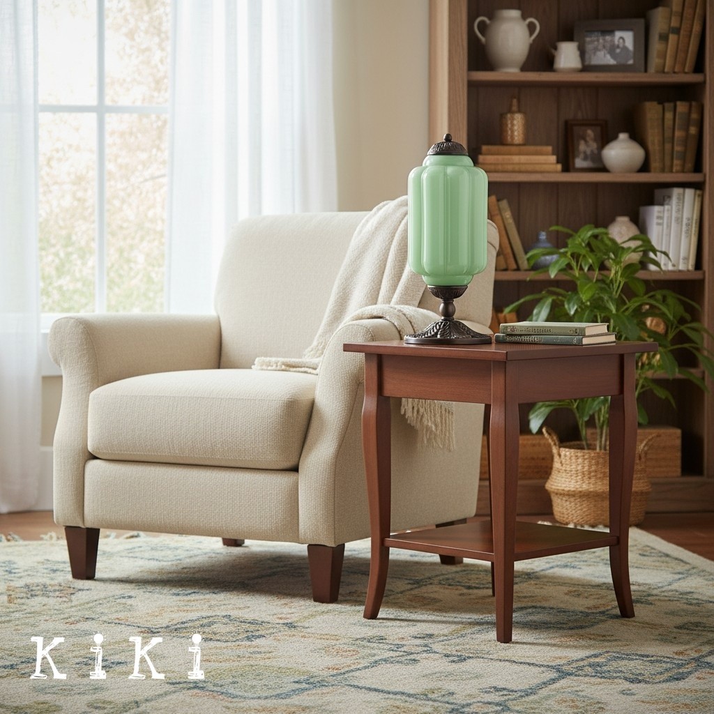 Classic Eloise Glass Table Lamp – Vintage Bedside and Ambient Lighting K885