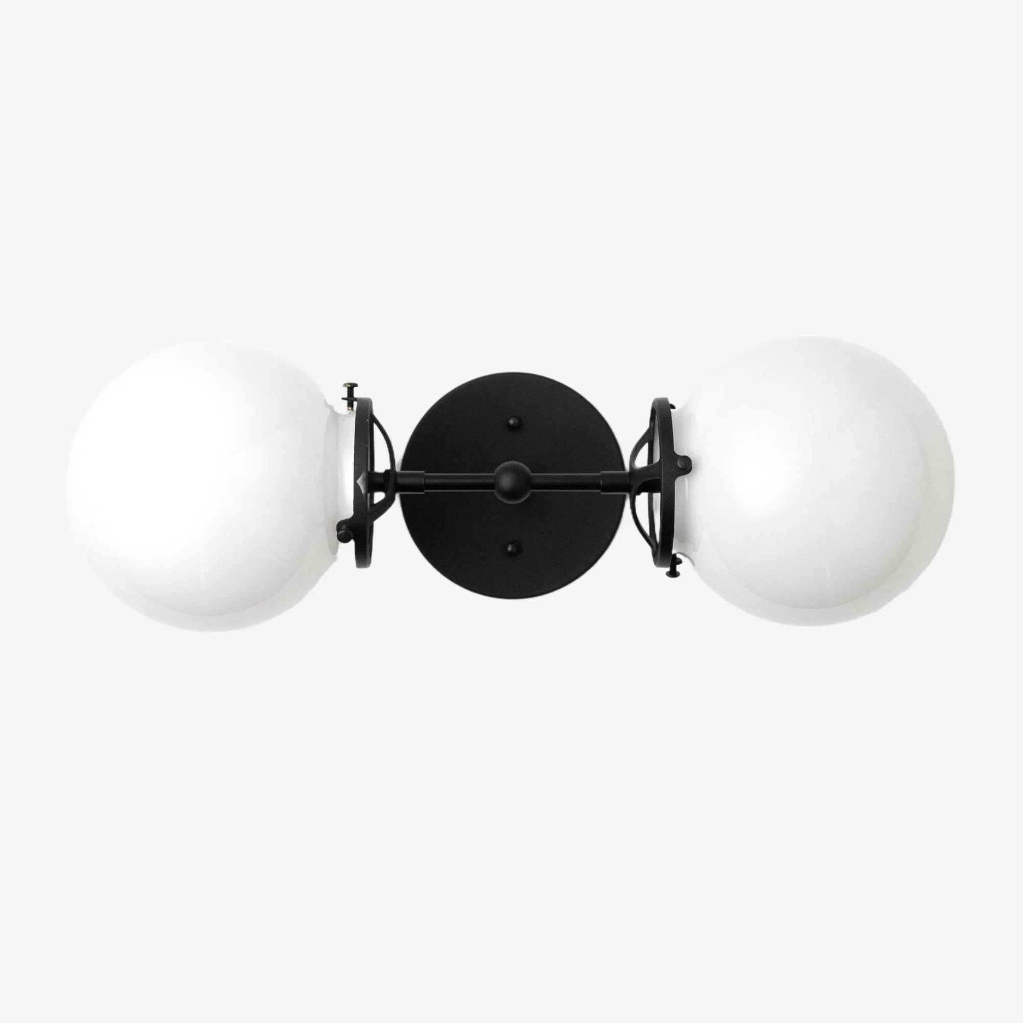 Lumio Globe Art Deco Vanity Light -  Opal Globe Bathroom Sconce K1444