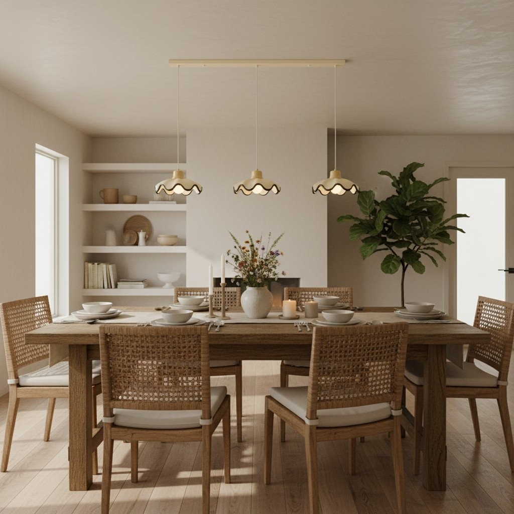 Moliro Minimalist Gently Curved Pendant Light for Kitchen and Dining Room K2092