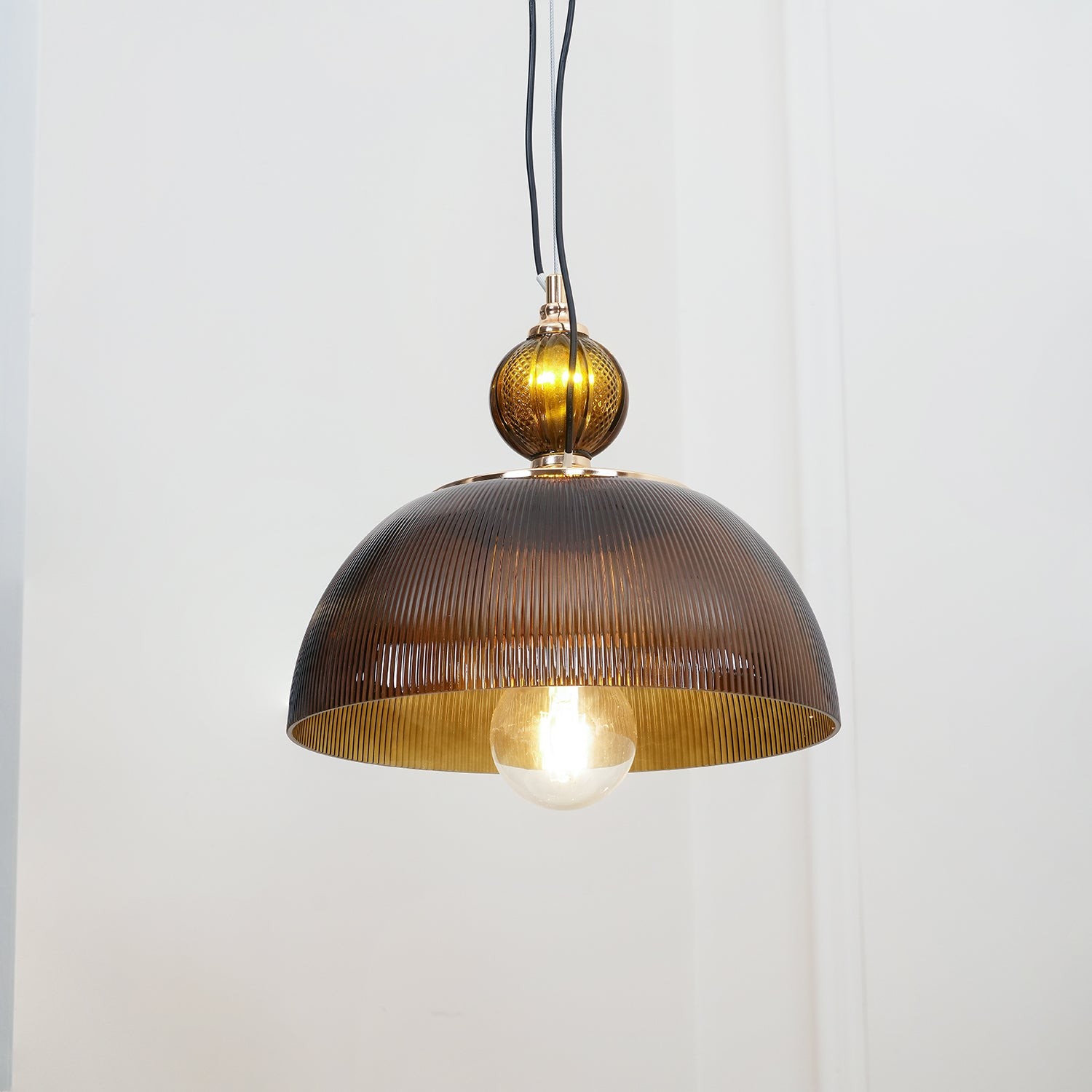 Modern Vintage Gradient Green Glass Shade Single Head Pendant Lamp K415