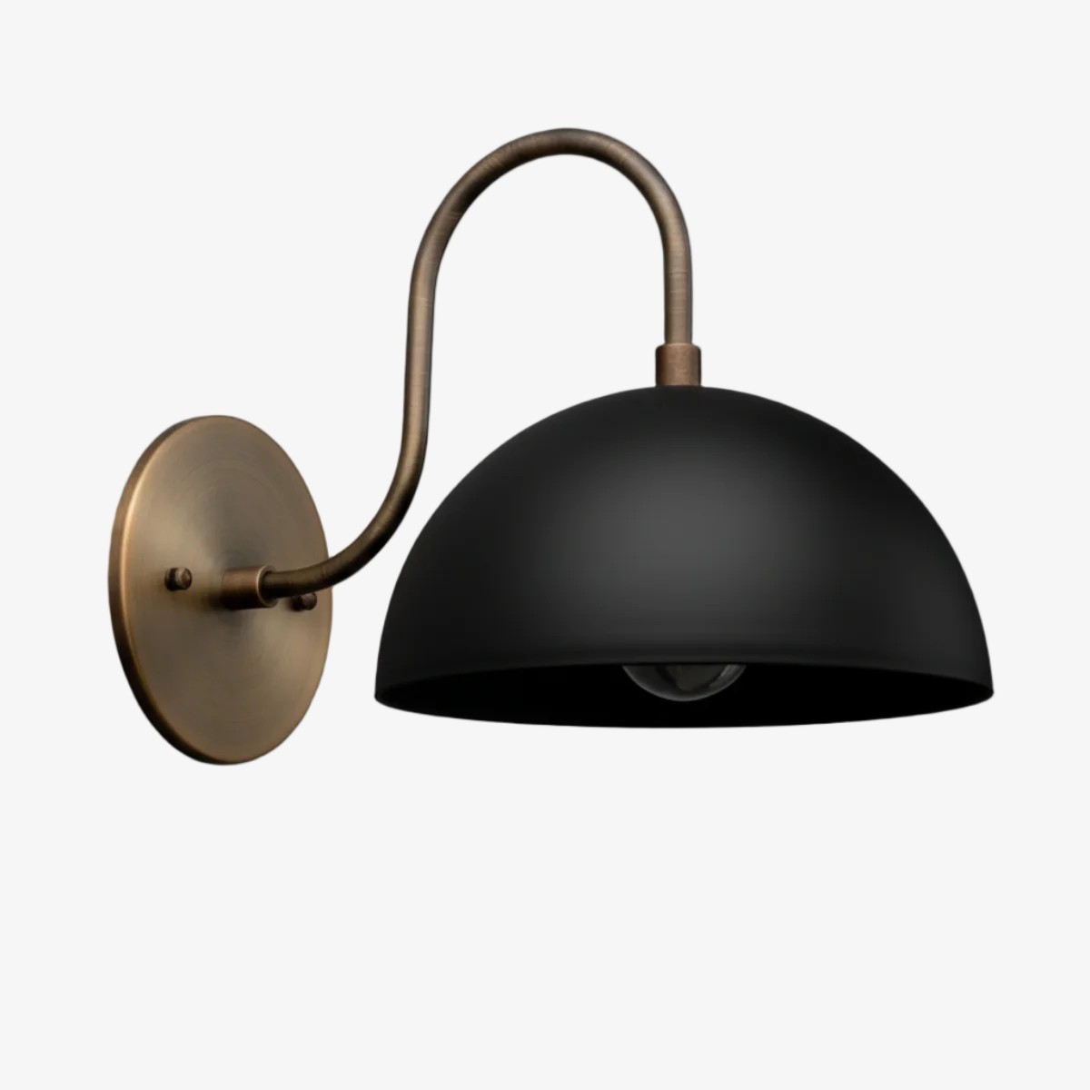 Curva Curved Dome Shade Wall Sconce – Mid-Century Modern Versatile Indoor Lighting K1542