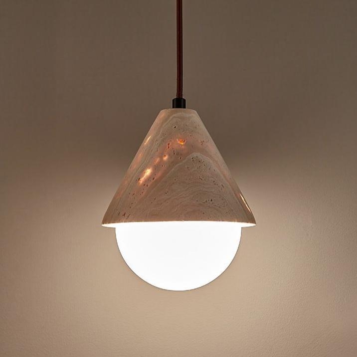 Yellow Travertine Cream Pendant Light D896