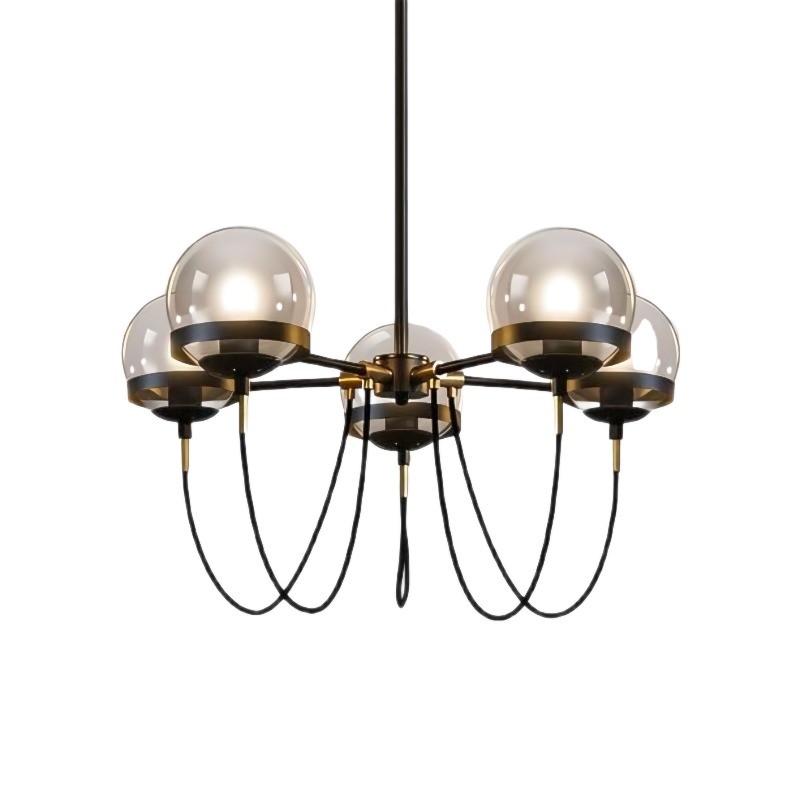 Glass ball chandelier