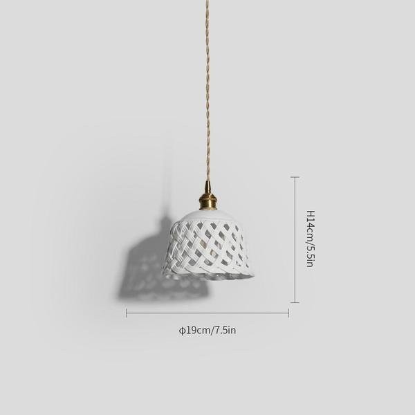 Openwork ceramic lamp