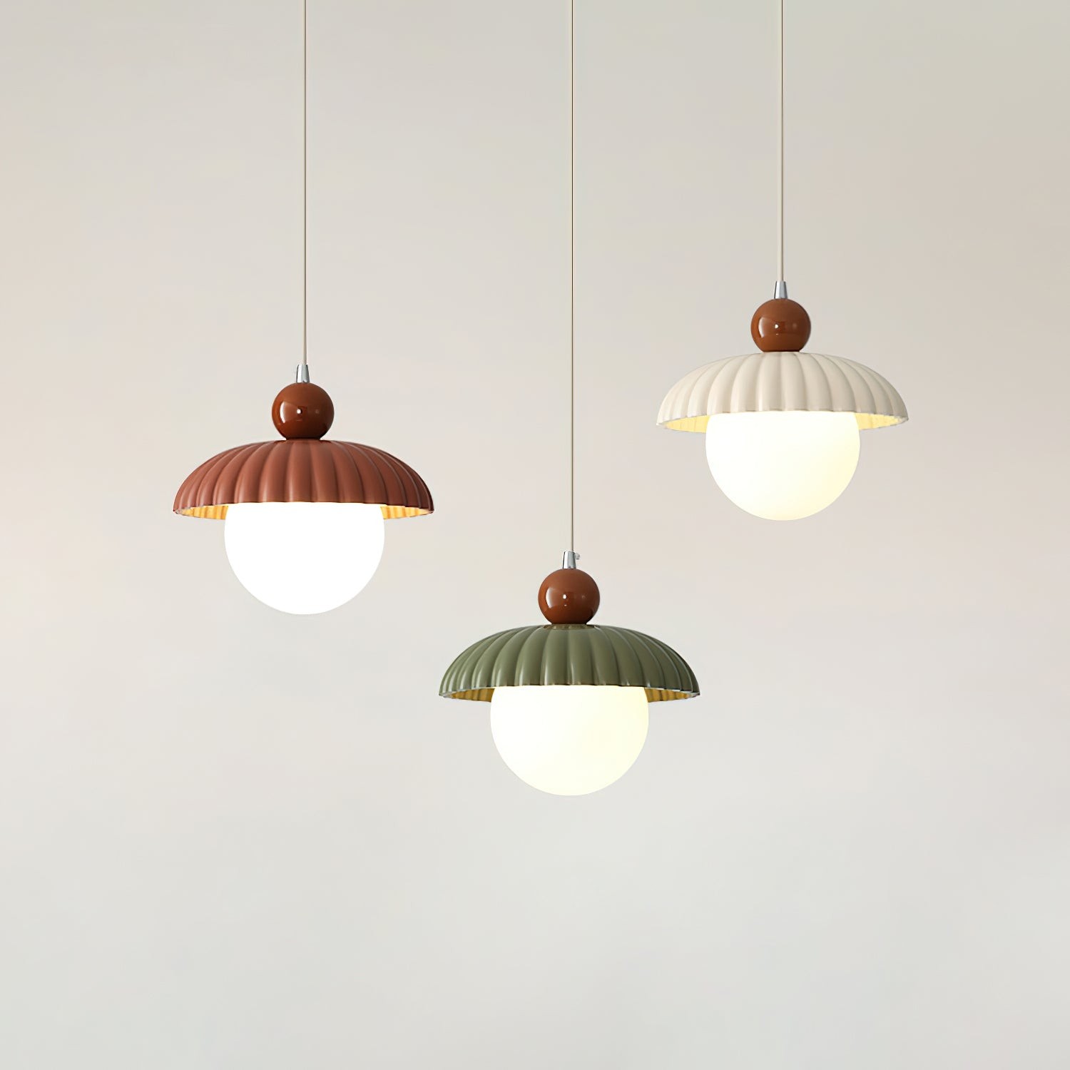 Creative Spherical Straw Hat Vertical Line Pendant Lamp K229
